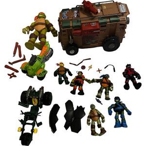 Lot Of TEENAGE MUTANT NINJA TURTLES TMNT Shellraiser, Figures & Vehicles *READ*